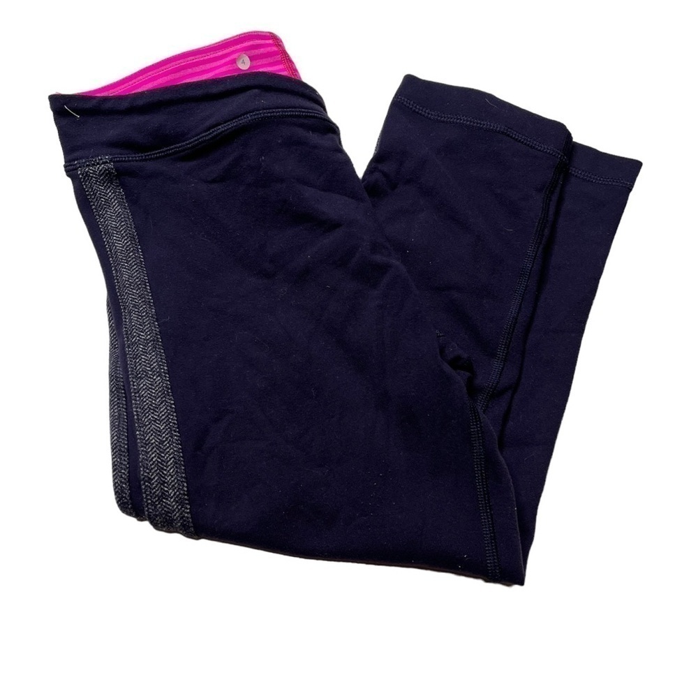 Lululemon Strike Tight Crop Leggings Womens 4 Herringbone